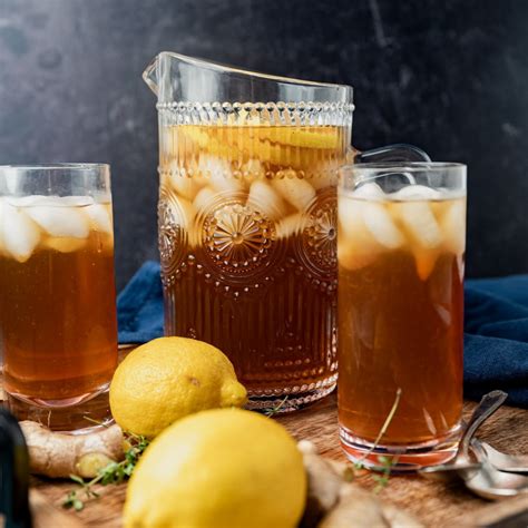 Lemon Ginger Iced Tea Summer Drink Recipe Tastes Of Lizzy T