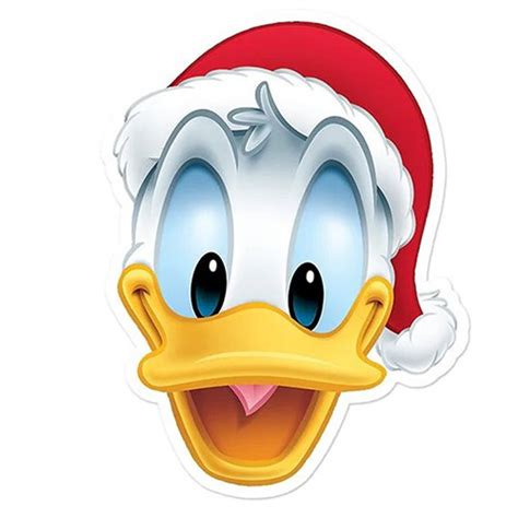 Donald Duck Christmas Disney Cardboard Face Mask Partyrama