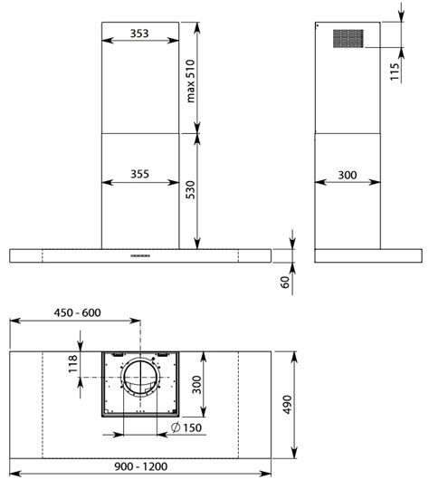 Вытяжка Falmec PLANE NRS 90 BLACK CPLN90 E18P2 ZZZN490F по цене 171 600