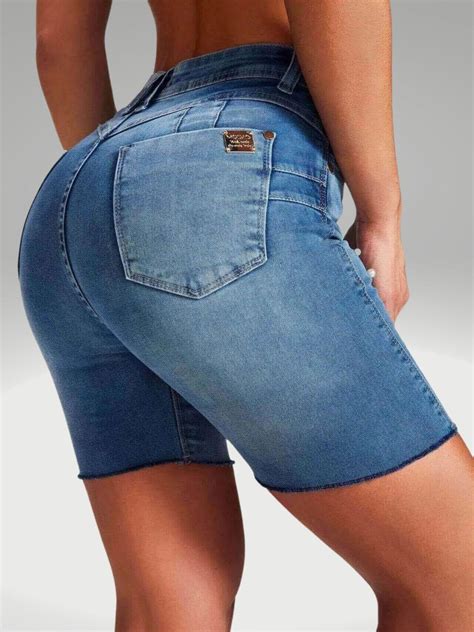 Comprar Shorts Jeans Modelador Irresistível Com Pérolas Modab A Partir De R24638 Lua De