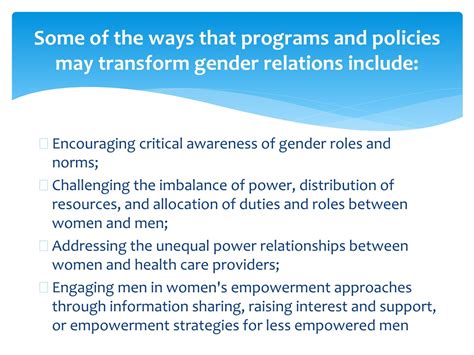 Ppt Gender Transformative Health Promotion Powerpoint Presentation