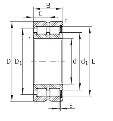 Sl Sealed Type Sl Pp Nr Double Row Cylindrical Roller