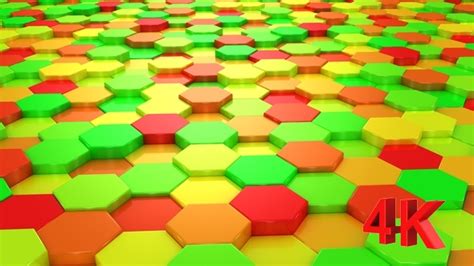 Animated Colored Hexagons Motion Graphics Videohive