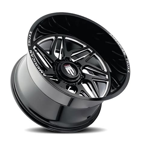 American Truxx GOLIATH AT1917 20x9 Gloss Black Milled -12mm – TFS Wheels