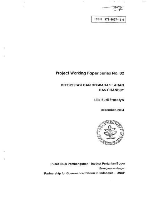 PDF Deforestasi Dan Degradasi Lahan DAS Citanduy Abstract DOKUMEN TIPS