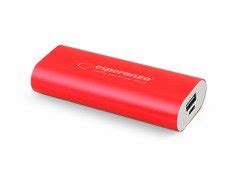 ESPERANZA POWER BANK HADRON 4400MAH RED Accessories Powerbanki