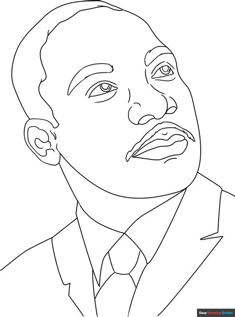 Martin Luther King Jr Coloring Page Easy Drawing Guides