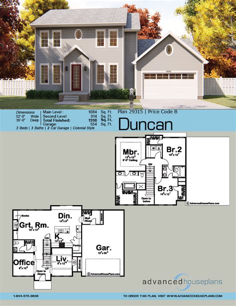 2 Story Colonial Home Plans