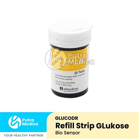 Jual GlucoDr Bio Sensor Strip Glucose Gula Darah 1 Botol Isi 25