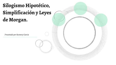 Silogismo hipotetico simplificación y leyes de Morgan by ROSMERY