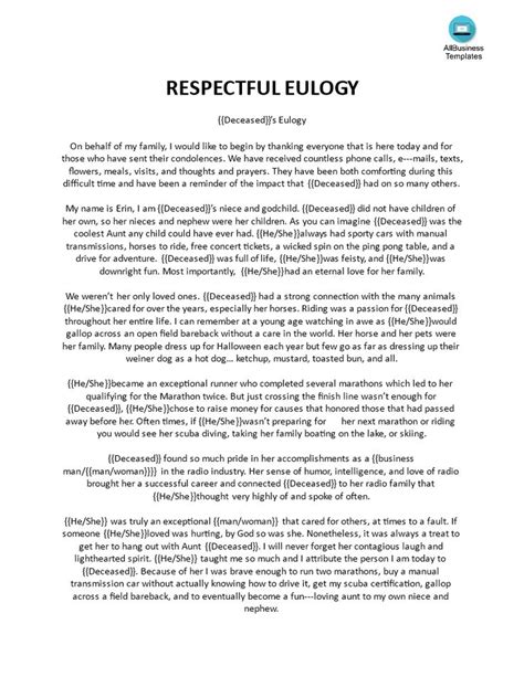 How To Write A Respectful Eulogy An Easy Way To Start Is To Read Some