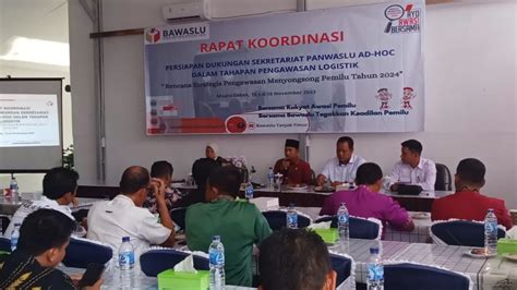 Gelar Rakor Bawaslu Tanjabtim Undang Kasek Se Kabupaten Tanjab Timur