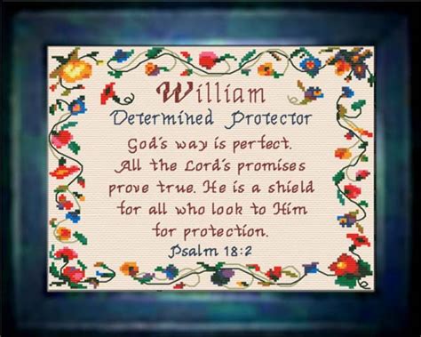 Name Blessings - William - Personalized Names with Meanings and Bible ...