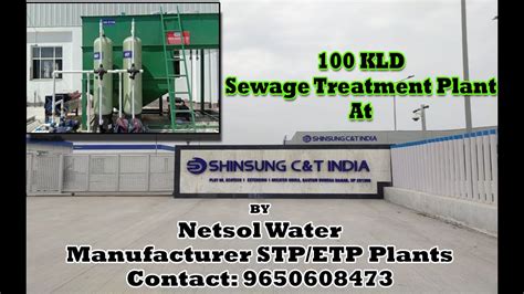 100 Kld Sewage Treatment Plant Shinsung India Mbbr Stp Netsol Water