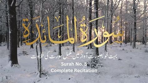 Surah Al Maidah Beautiful Recitation By Mustafa Raad Al Azzawi Surah