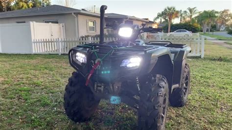 Honda Foreman 500 Led Light Upgrade Pioneer Led Youtube