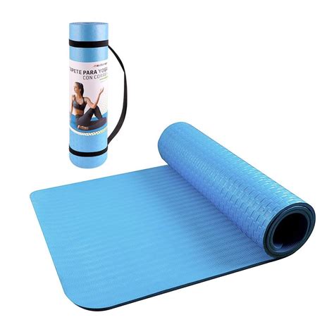 Tapete Para Pilates E Yoga - Tapete para Yoga Pilates con Correa para Transportar, 9mm, Ideal para ...