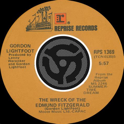 BPM and key for The Wreck of the Edmund Fitzgerald - Single Version by Gordon Lightfoot | Tempo ...