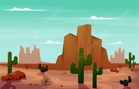 Texas California M Xico Desierto Pa S Cactus Viajes Vector Dise O Plano