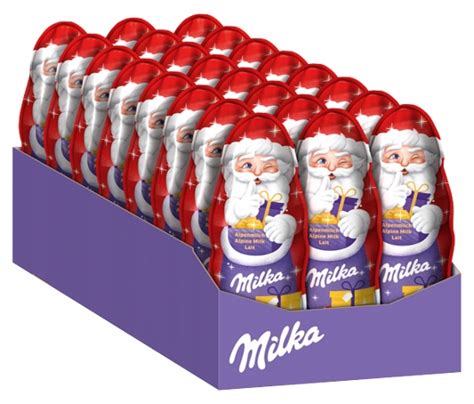 Mikołaj z czekolady Milka 90g duży na Święta x 14 12843899573