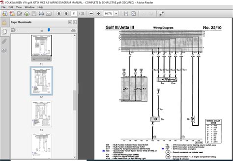 VOLKSWAGEN VW golf JETTA MK3 A3 WIRING DIAGRAM MANUAL - PDF DOWNLOAD