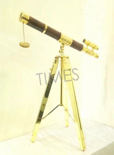 Times Brown Antique Brass Telescope, Model Name/Number: Stanley London ...