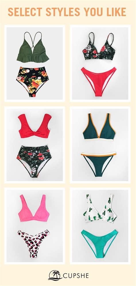 Select Styles You Like Mix And Match Bikini Style Cupshe