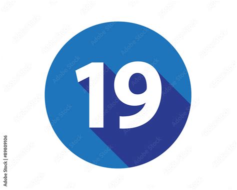 Vecteur Stock 19 calendar number | Adobe Stock