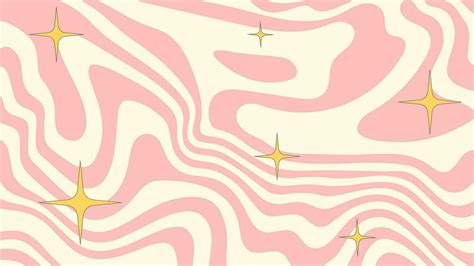 Cute pinky groovy abstract background in barbiecore 2000s style. Trendy ...