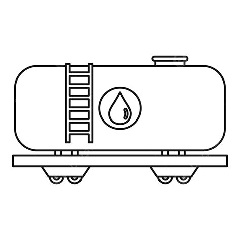 Fuel Tank Vector Png Images Railroad Fuel Tank Icon Outline Style