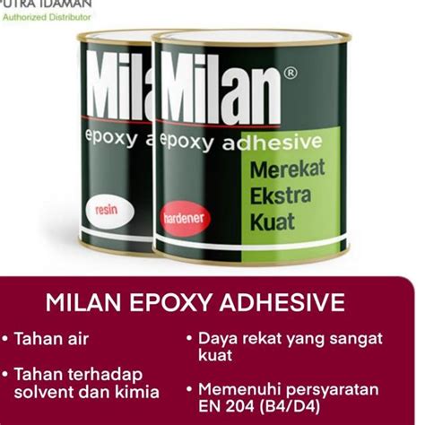 Jual Lem Epoxy Milan Adhesive Set Resin Hardener Kg Milan Resin