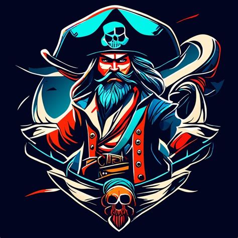 Premium Vector Cartoon Pirate Captain Vector Graphic Design