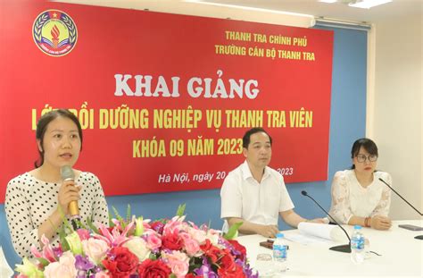 Khai giảng lớp Bồi dưỡng Nghiệp vụ thanh tra viên Khóa 9 năm 2023 theo