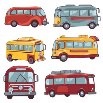 Buses Clipart Cartoon Vintage Style Bus Vector, Buses, Clipart, Cartoon ...