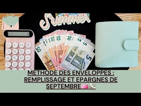 METHODES DES ENVELOPPES REMPLISSAGE DE SEPTEMBRE EPARGNES ET