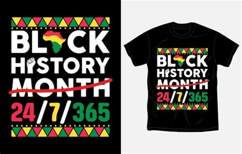 Diseño de camiseta del mes de la historia negra citas camiseta