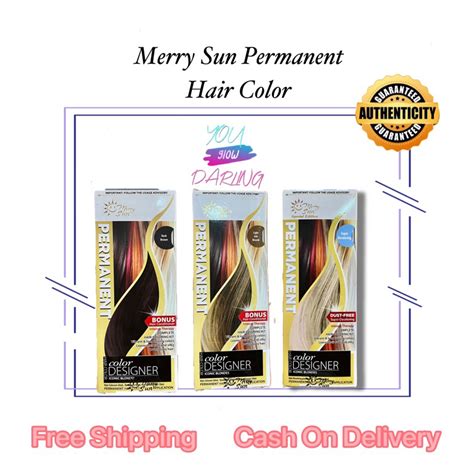 Authentic Merry Sun Permanent Hair Color Light Brown And Super