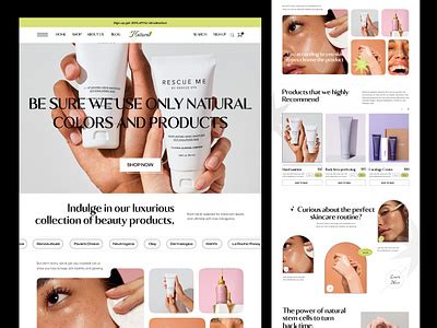 Cosmetics Website designs, themes, templates and downloadable graphic ...