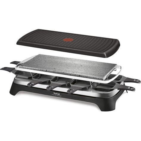 Raclette Pierrade Tefal En Pour Personnes Re A Noir Inox