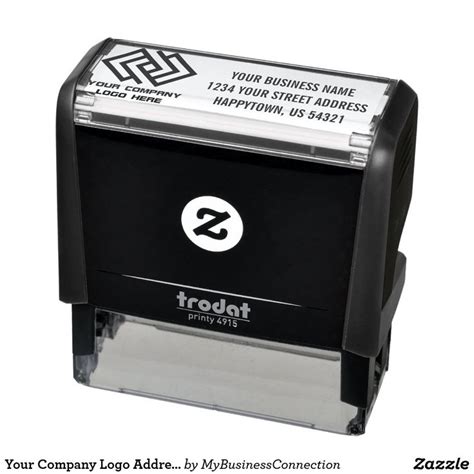 Your Company Logo Address Self Inking Stamp Personalized Self Inking