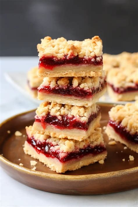 Jam Shortbread Bars That Oven Feelin