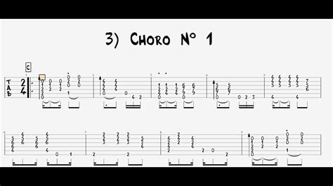 Villa Lobos Choro No 1 GUITAR TAB Part 3 YouTube