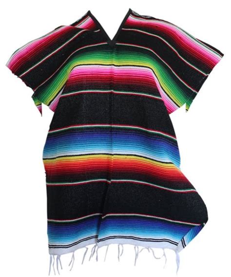 Youth Mexican Serape Poncho - Del Mex