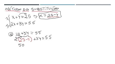 Sistema De Equação Do 1 Grau Método Da Substituição Youtube