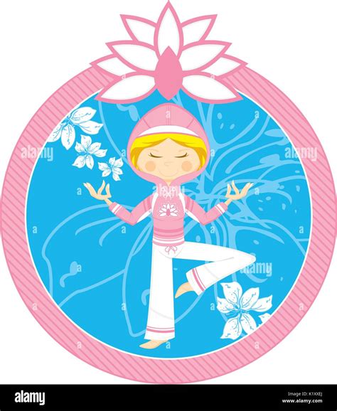 Cute Cartoon Yoga Girl Wearing Hooded Top Stock Vector Image And Art Alamy