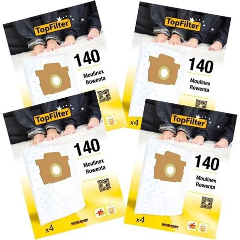 Topfilter Lot De Packs De Sacs Aspirateur Ou Moulinex