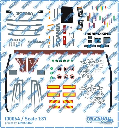 TRUCKMO Decals Scania CS20HD Universal Set 100064 TRUCKMO Truck