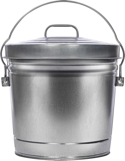 Behrens 6106k Galvanized Steel Locking Lid Trash Can 6 Gallon Home And Kitchen