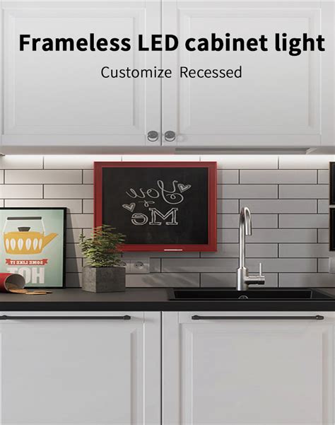 Customize Recessed Frameless Led Cabinet Light Shining