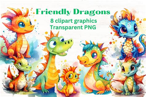 Cute Dragons Clipart 8 Clip Art Images Transparent Png Files Cartoon